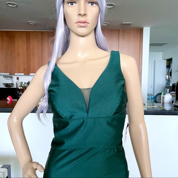 Morgan & Co Cut-out Back Satin Gown - Picture 4 of 15